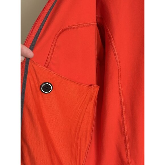 Lululemon Luon Men's Full Zip Jacket Orange Size Medium Active Sports Workout - Picture 5 of 12
